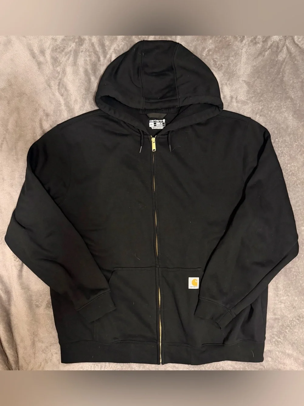 Carhartt - Men’s Mid-weight Full Zip Hooded Sweatshirt - Black - 2XL